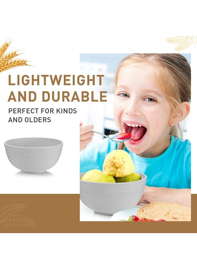 Geosar 18 Pcs Unbreakable Cereal Bowls 24 Oz Microwave and Dishwasher Safe Wheat Straw Fiber Lightweight Bowl Soup Bowls Kitchen Bowls for Serving Salad Dishes Oatmeal(White, Black, Gray) - Image 5