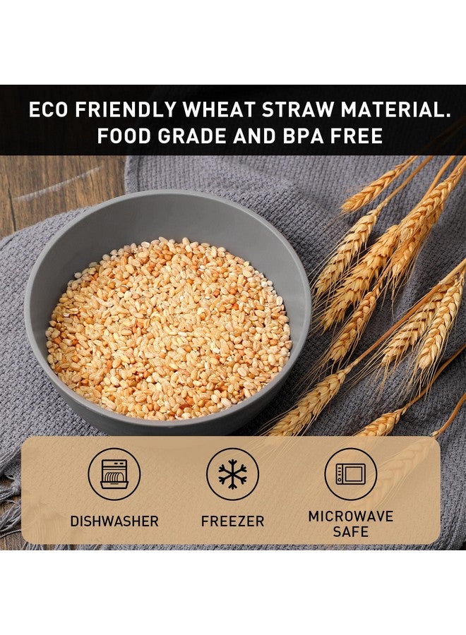 Geosar 18 Pcs Unbreakable Cereal Bowls 24 Oz Microwave and Dishwasher Safe Wheat Straw Fiber Lightweight Bowl Soup Bowls Kitchen Bowls for Serving Salad Dishes Oatmeal(White, Black, Gray) - Image 2