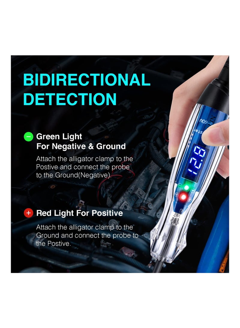Y&D - Automotive Test Light, 3-60V DC Digital LED Circuit Tester, Heavy Duty Light Tester with Voltmeter, Auto Electrical Bidirectional Voltage Electric Pen, Circuits - Image 1