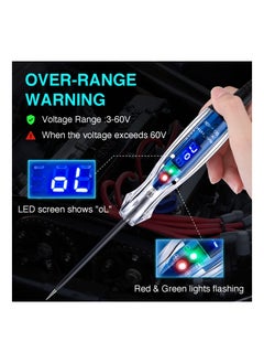Y&D Automotive Test Light, 3-60V DC Digital LED Circuit Tester, Heavy Duty Light Tester with Voltmeter, Auto Electrical Bidirectional Voltage Electric Pen, Circuits  - Image 4