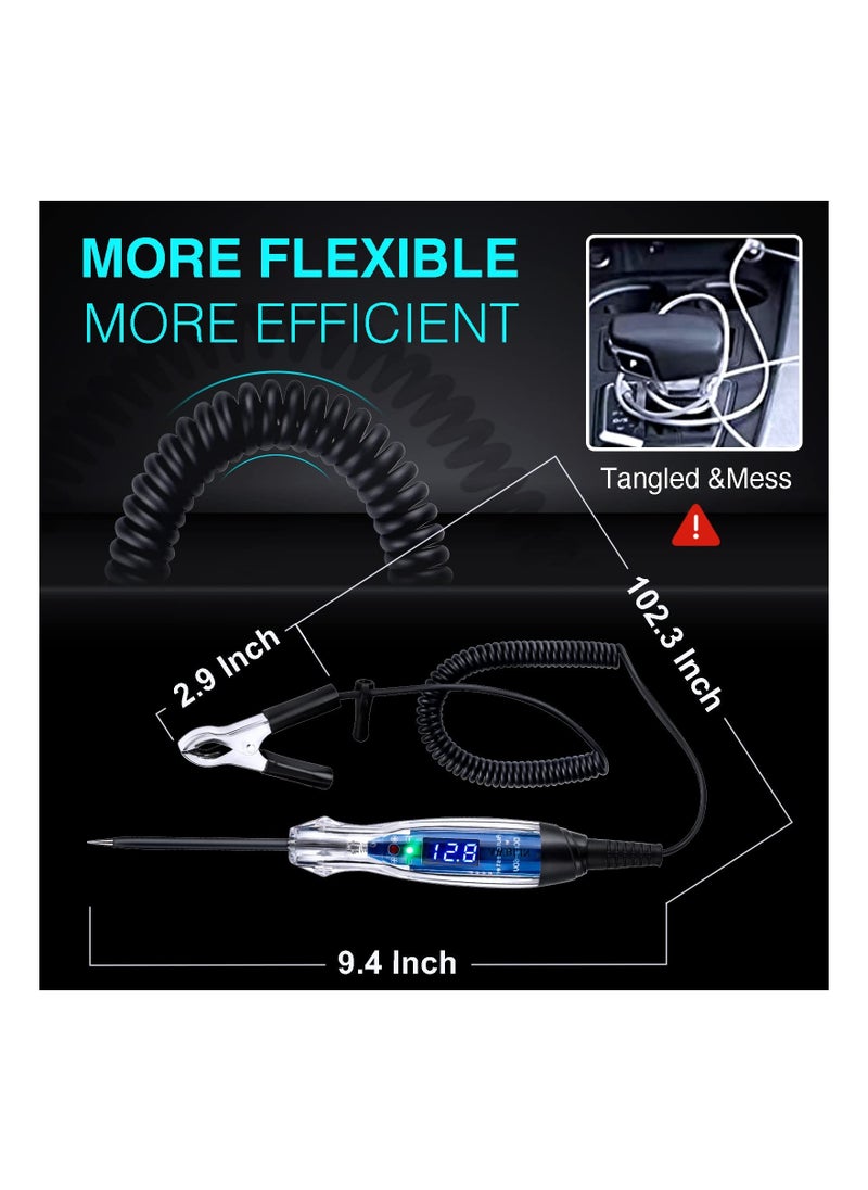 Y&D - Automotive Test Light, 3-60V DC Digital LED Circuit Tester, Heavy Duty Light Tester with Voltmeter, Auto Electrical Bidirectional Voltage Electric Pen, Circuits - Image 1