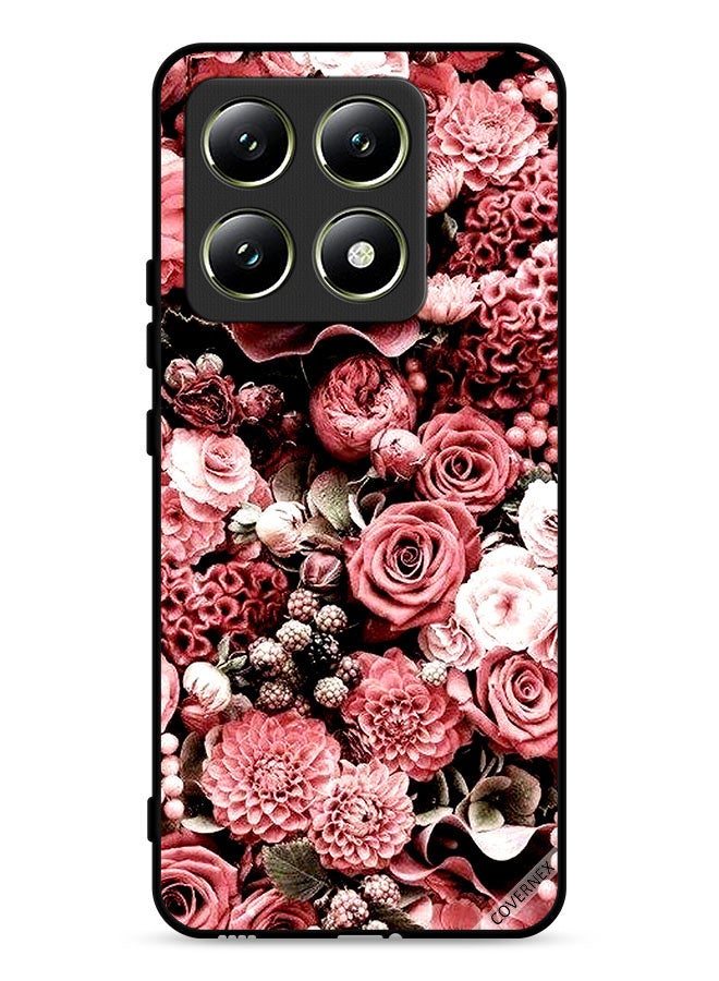 Covernex Xiaomi 14T 5G Protective Case Cover Peach Roses - Image 1