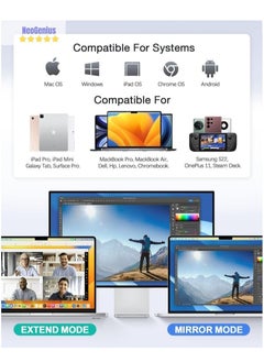 ماركة غير محددة هب محول متعدد المنافذ USB نوع سي 8 في 1 الألومنيوم لأجهزة ماك بوك برو- اير وأجهزة عالية الدقة HD مع ميزة 4 كيه 30 بي دي 87 وات ومنافذ 1.1 و2.0 و3.0 رمادي  - Image 2