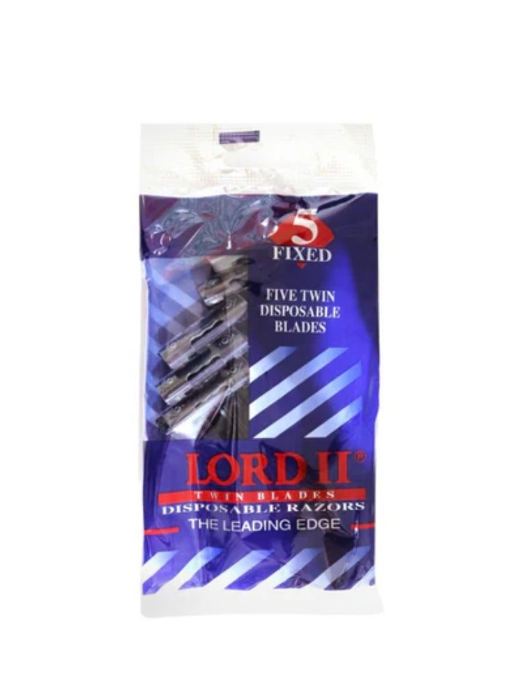 Lord Twin Blades Disposable Razors 5 Fixed - Image 1