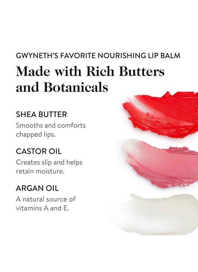 Goop - Beauty Lip Balm Trio Moisturizing & Hydrating Lip Balm For Chapped Cracked & Dry Lips Clear Peony And Tomato Lip Tint With Nourishing Formula Petroleum & Paraben Free 0.16 Oz Each - Image 1