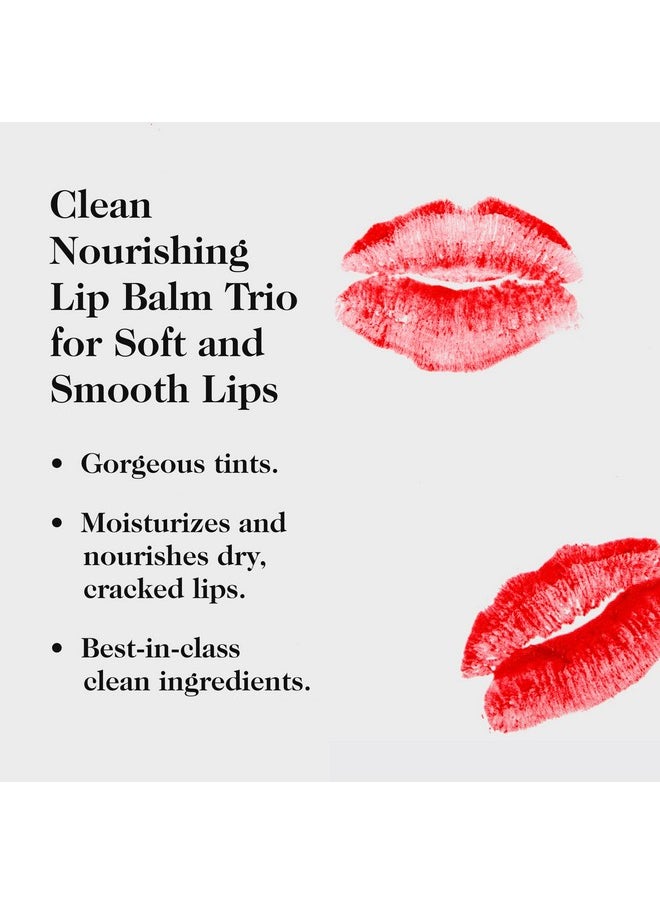Goop - Beauty Lip Balm Trio Moisturizing & Hydrating Lip Balm For Chapped Cracked & Dry Lips Clear Peony And Tomato Lip Tint With Nourishing Formula Petroleum & Paraben Free 0.16 Oz Each - Image 1