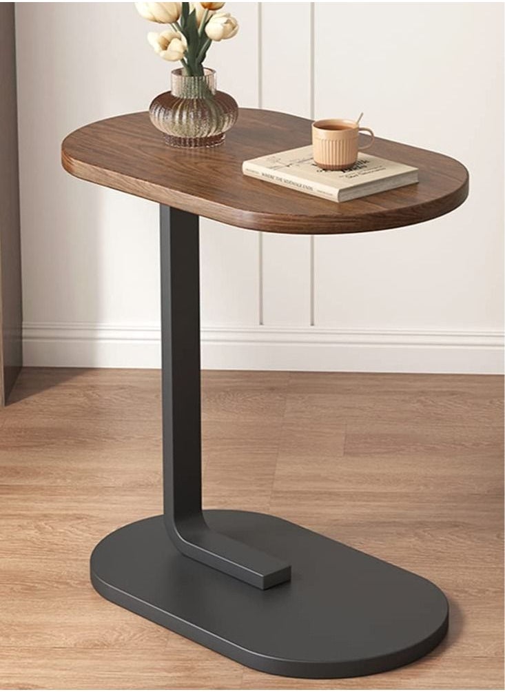 ULHYC - Small Side Table, C Shaped End Table for Sofa and Bed, TV Tray Table with Metal Frame for Couch, Living Room, Bedroom 45*30*63CM - Image 1