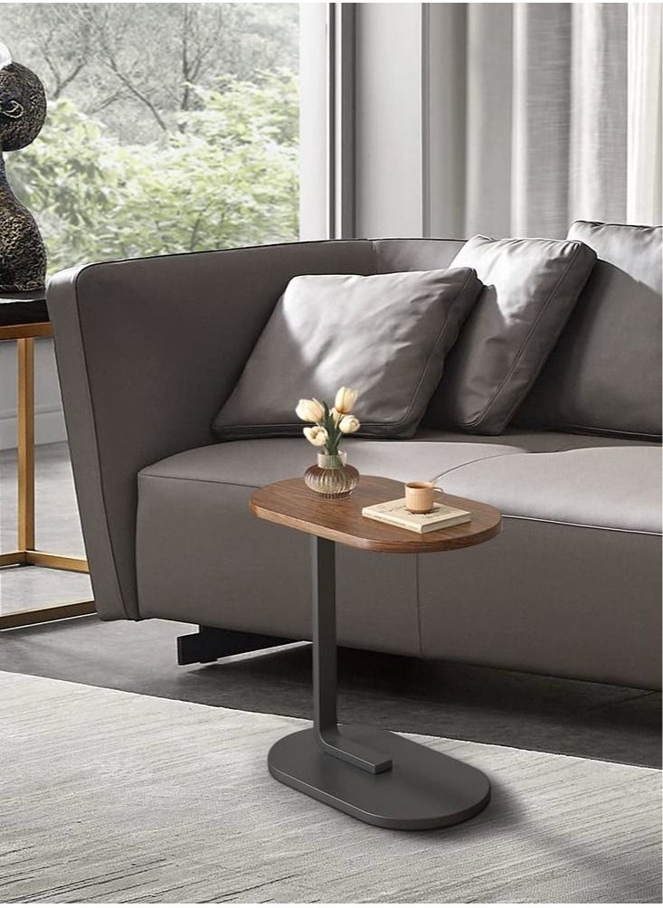 ULHYC - Small Side Table, C Shaped End Table for Sofa and Bed, TV Tray Table with Metal Frame for Couch, Living Room, Bedroom 45*30*63CM - Image 1