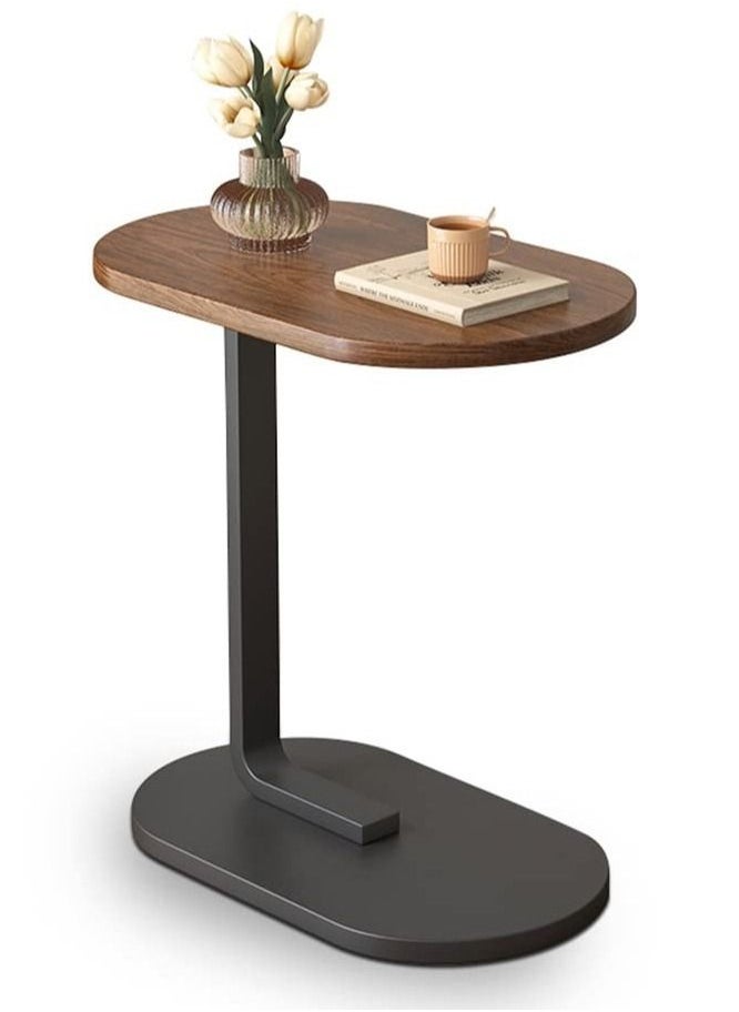 ULHYC - Small Side Table, C Shaped End Table for Sofa and Bed, TV Tray Table with Metal Frame for Couch, Living Room, Bedroom 45*30*63CM - Image 1