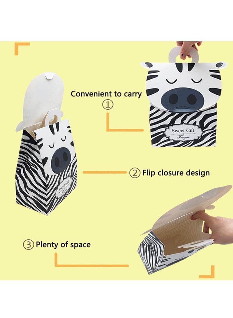 KASTWAVE 12 pcs Jungle Safari Animals Treat Bags Zoo Birthday Party Favor Decorations Supplies Goody Gift for Kids Baby Shower - Image 2