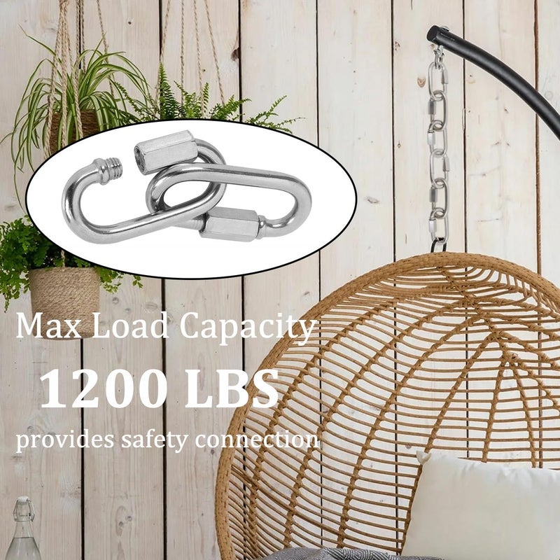 Acquwistach Locking Carabiner Clips, Stainless Steel Spring Snap Hook Locking Carabiner Heavy Duty - 304 Premium Stainless Steel Thumb Screw Carabiner Clip - Image 4