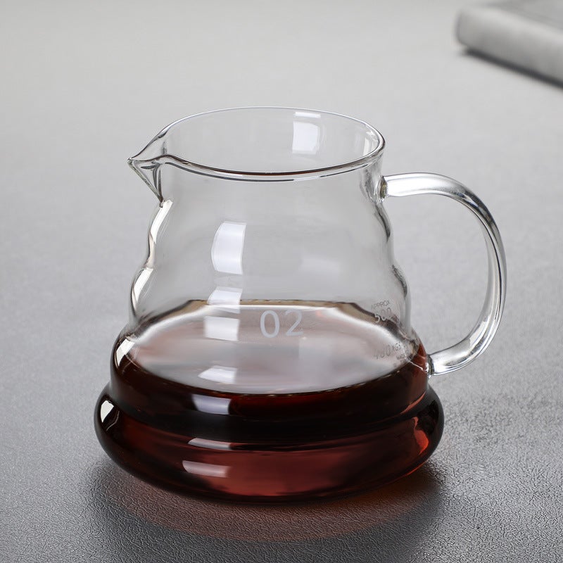Factory Hand-Washed Glass Coffee Pot Cloud Pot Filter Cup Filter Sharing Pot Set Can Be Printed Logo - Image 1