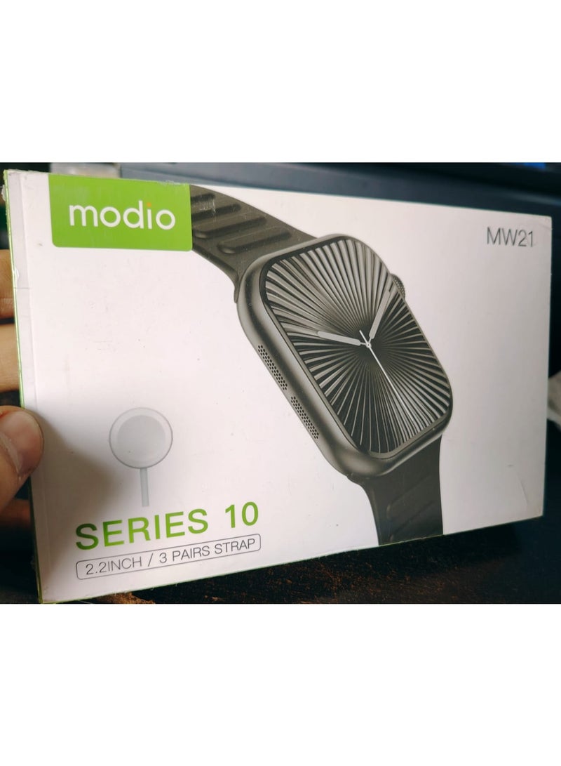 modio The Modio MW21 Size 10 Luxury Watch A stunning 2.2-inch display with high resolution Attractive pink color with 3 straps for a different style every day for women - Image 2