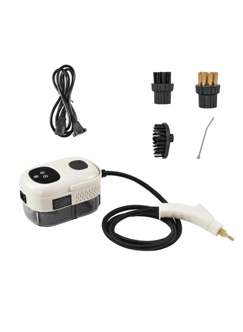 عام منظف ​​البخار 2500 وات 6 سرعات محمول بدرجة حرارة عالية ومنظف بخار للرطوبة في الحمام قابل للتعديل مع 3 رؤوس فرشاة لأثاث الحمام والمطبخ - Image 1