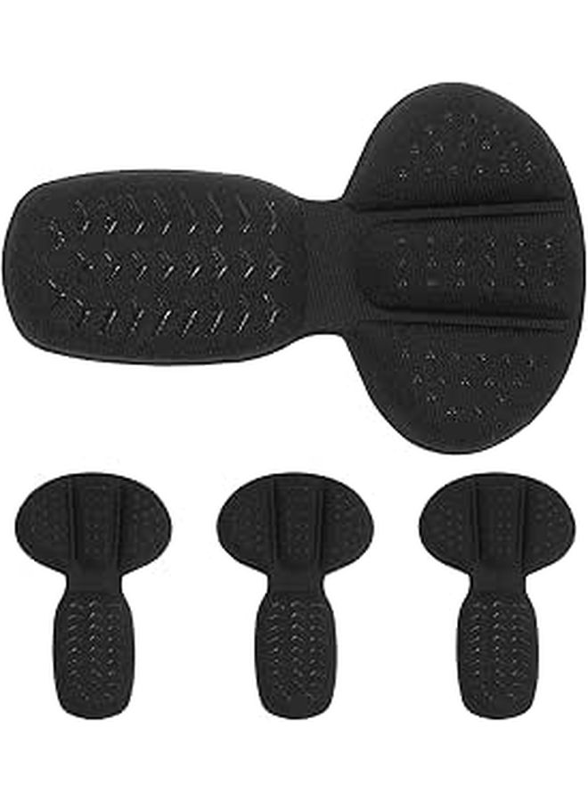 Wear Resistant Heel Protectors 2 Pairs Black Anti Slip Cushions Comfort Blister Prevention - Image 1