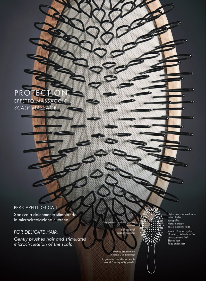 ACCA KAPPA PROTECTION Hair Brush | Oval Shape 22 cm. - Image 2