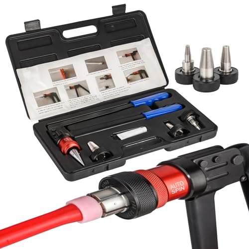GUOFIS Auto-spin PEX A Expansion Tool, Automatically Rotation Head PEX Expander Kit, with 1/2 Inch 3/4 Inch 1 Inch Expansion Head - Image 1