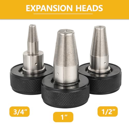 GUOFIS Auto-spin PEX A Expansion Tool, Automatically Rotation Head PEX Expander Kit, with 1/2 Inch 3/4 Inch 1 Inch Expansion Head - Image 5