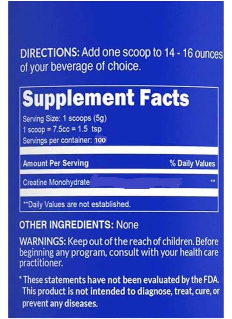 NAKED nutrition - Naked Creatine Monohydrate, 1.1 Lb - Image 1