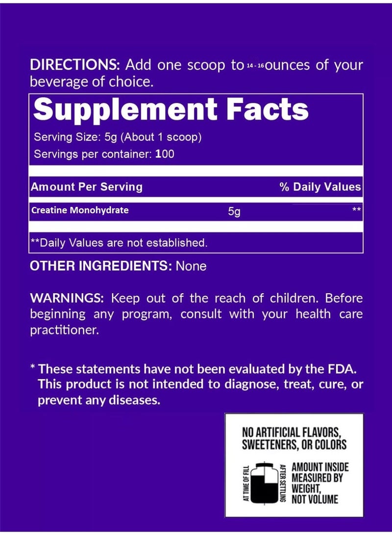 NAKED nutrition Naked Creatine Monohydrate, 1.1 Lb - Image 2