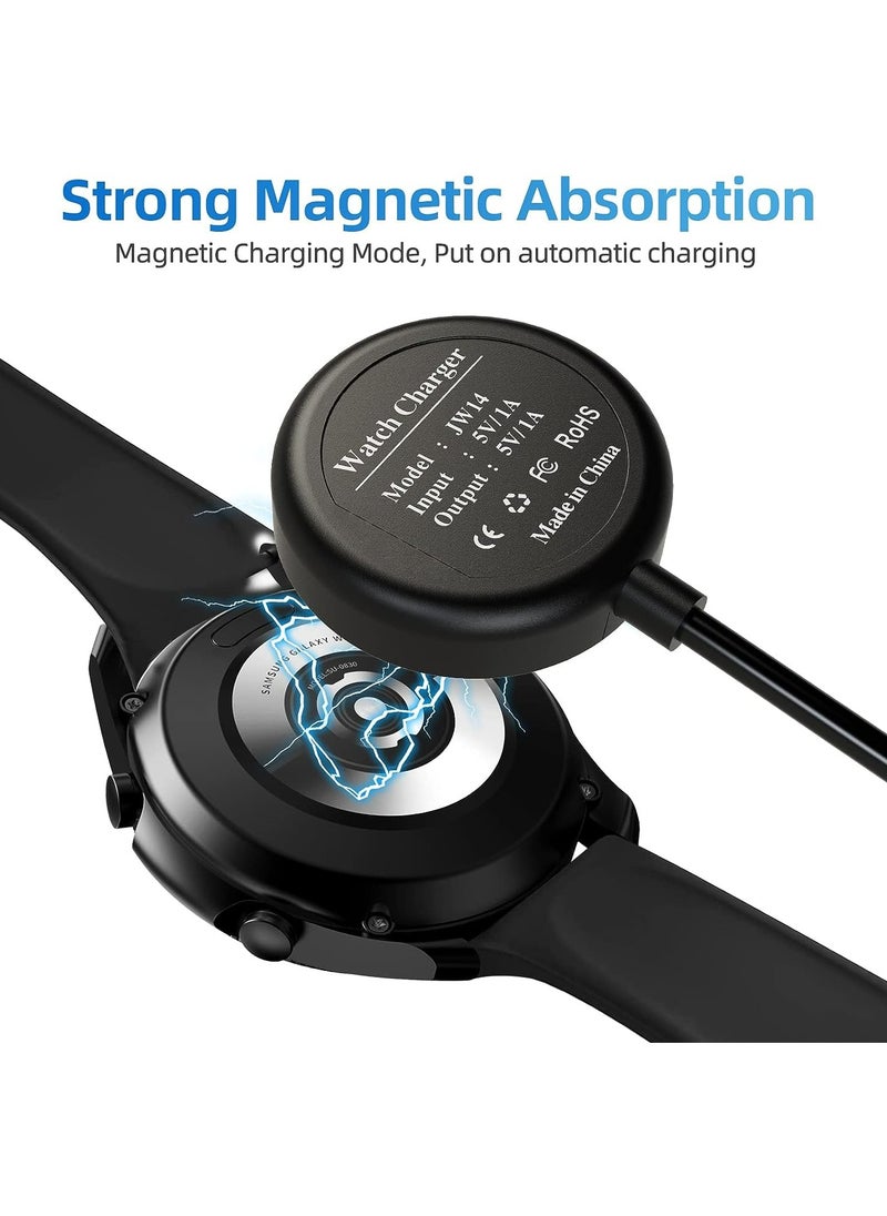 TLAXCA شاحن مغناطيسي لساعة Samsung Galaxy Watch 6/Watch 6 Classic، Watch 5/Watch 5 Pro، Watch 4/Watch 4 Classic، Watch 3/Active 1/Active 2,100 سم كابل شحن من النوع C وحامل ملحقات قاعدة الشحن  - Image 5