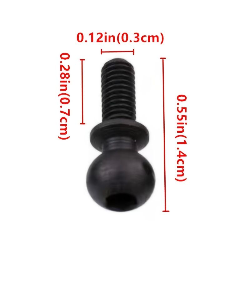 4Pcs Rod Ball Stud Pin Head Screws Fit For VW Golf 3 4 5 6 7 MK4 MK5 MK6 MK7 Rabbit Bonnet Hood Tailgate Hatch Trunk Lid Strut Replacement WHT006580 - Image 4