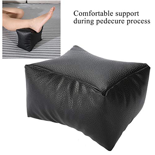 Brrnoo Hand Rest Pillow,Pedicure Foot Rest PU Nail Art Table Hand & Foot Pillow with Soft Fillings for Arm Rest Salon Manicure(Black) - Image 2