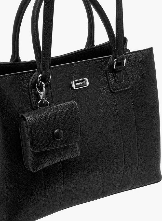 MISSY Textured Tote Bag with Pouch  - Image 4