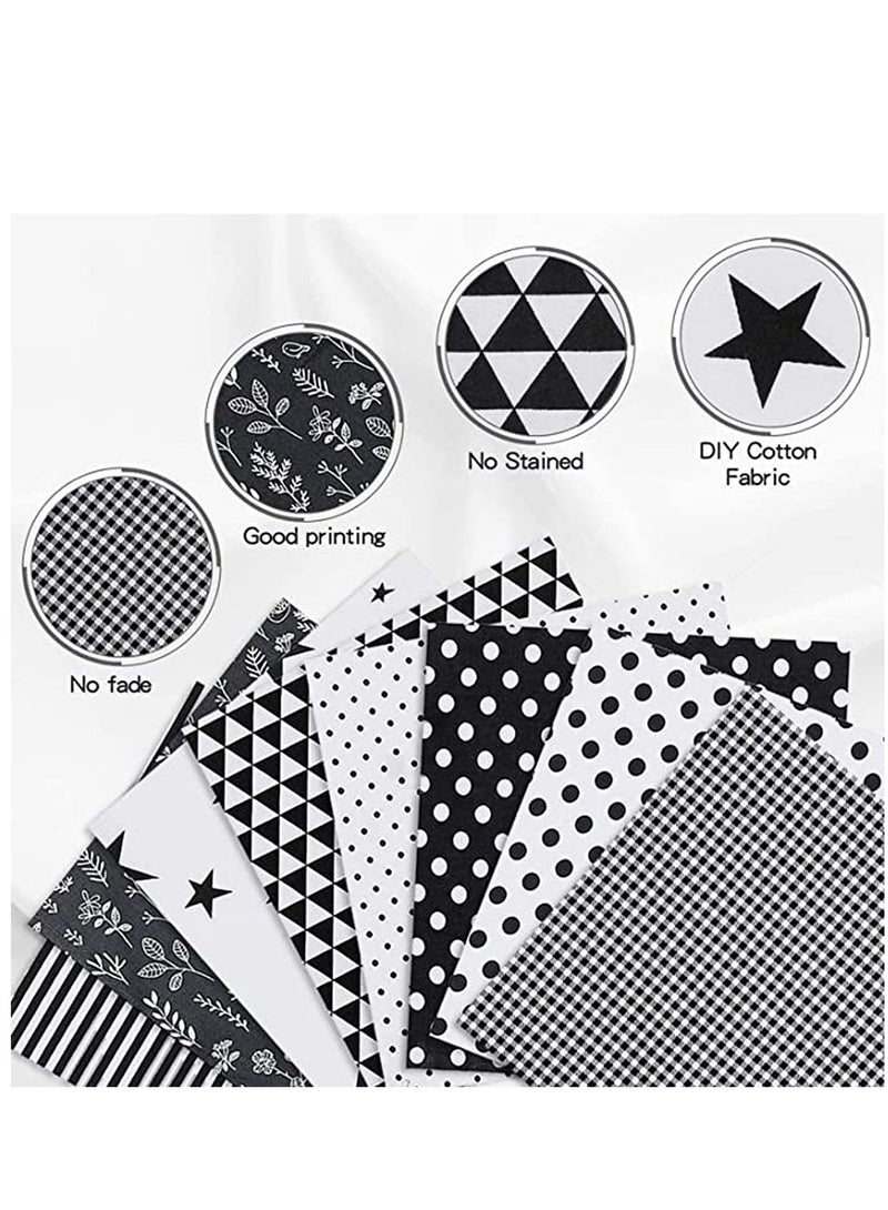 8 Pcs Large 50 x 50 cm Different Pattern Patchwork Fabric Craft Printed TOP Cotton Mixed Bundle Quilting With Flower Pattern Art and Craft Set for Scrapbooking Quilting  - Image 2
