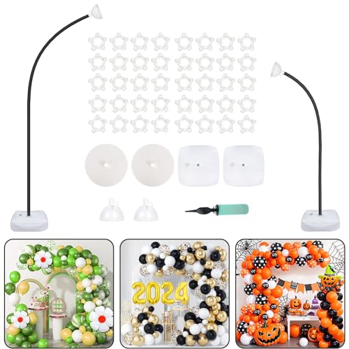 OurWarm 935FT 6FT Balloon Arch Kit Free Bending Shape Balloon Arch Stand with Base Floor Half Balloon arch for Wedding Birthday Party Baby Shower Yard Lawn Home Graduation Party Decorations - Image 1