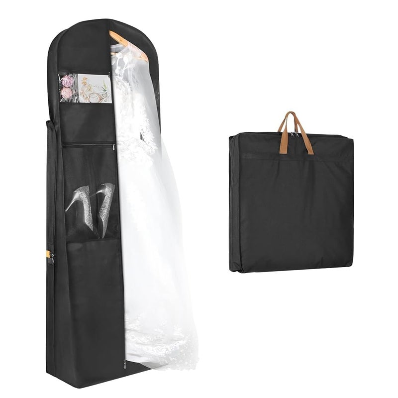 Zilink 72" Wedding Dress Garment Bag Dress Bags for Gowns Bridal Dress Travel Bag with 12â€Gusseted and Accessory Pockets for Wedding Dress, Puffy Gowns [Upgraded Version] - Image 1