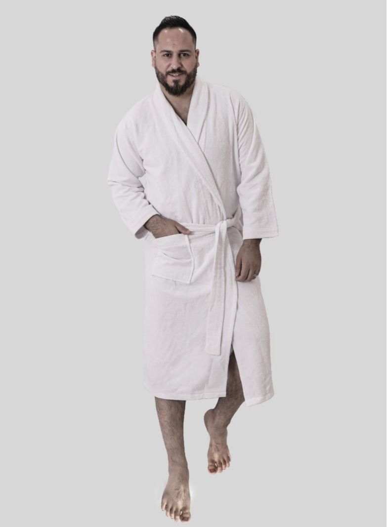 Banotex Bath robe 100% soft cotton with a pocket and a distinctive waist belt in a multi-size elegant design  - Image 1