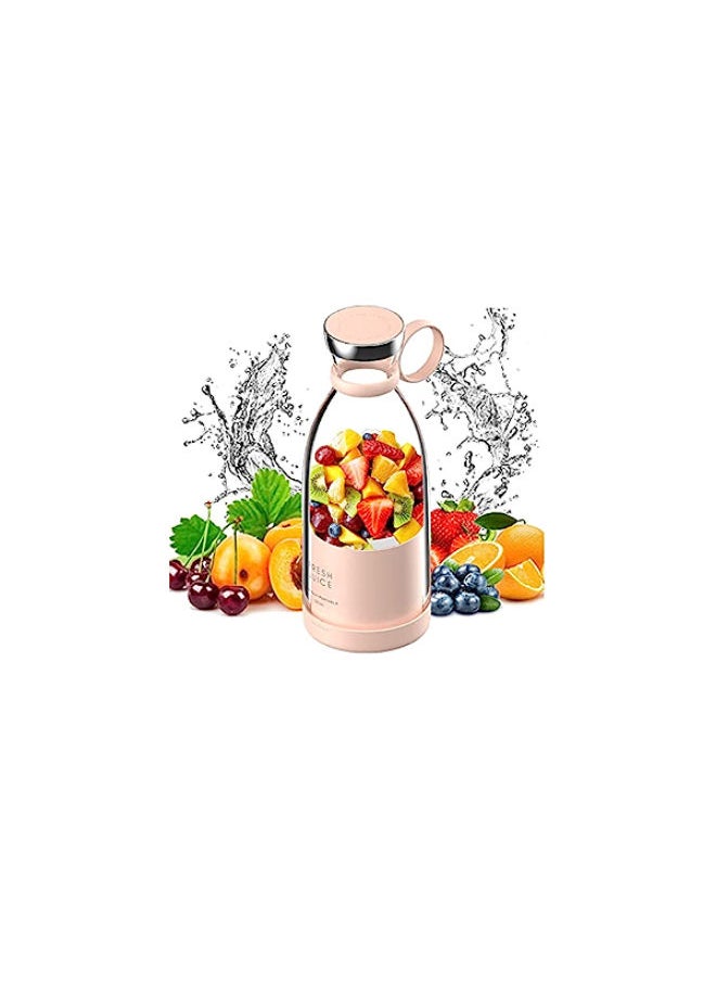 SHOPI - Personal Size Blender, Portable Blender, Battery Powered USB Blender (Peachy Pink) - Image 1