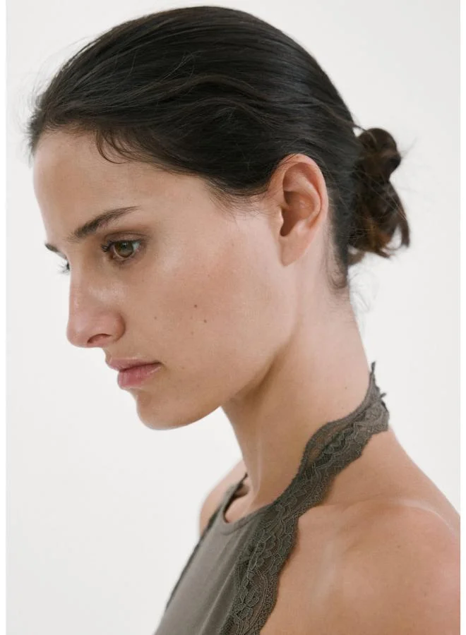 Mango  Lace trim top for Women | Best Price UAE