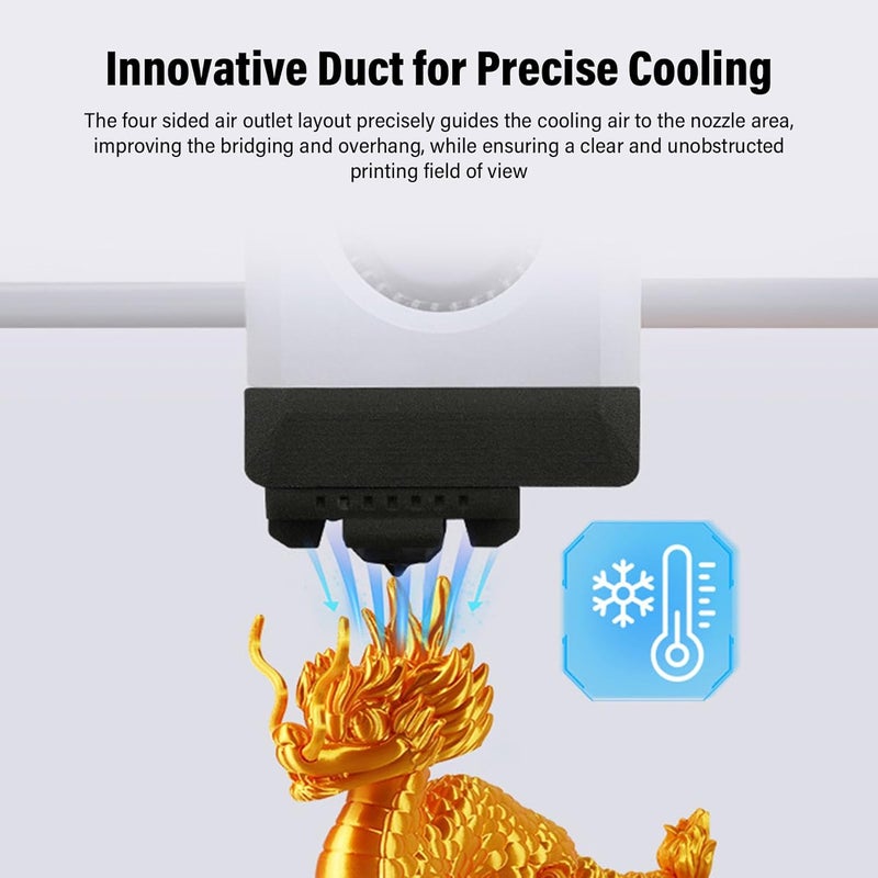 Bambu Lab مجرى تبريد فوهة التسخين أسود - تدفق هواء عالي - تصميم قوي - تركيب سهل - Image 5