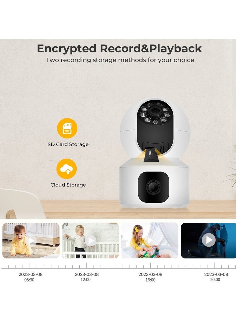 Crony - NIP-32 iCsee APP 4MP double-screen IP Camera Dual Lens WiFi Camera Dual Screen Baby Monitor Auto Tracking AI Human Detection IP Security Cameras - Image 1