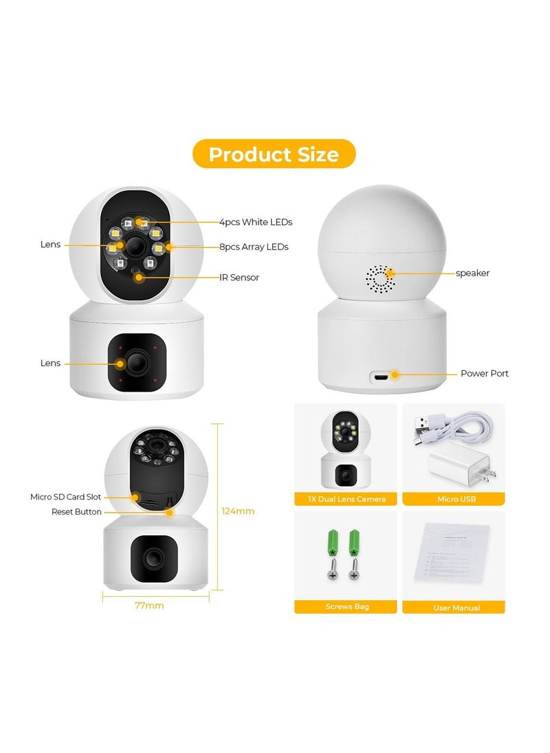 Crony - NIP-32 iCsee APP 4MP double-screen IP Camera Dual Lens WiFi Camera Dual Screen Baby Monitor Auto Tracking AI Human Detection IP Security Cameras - Image 1