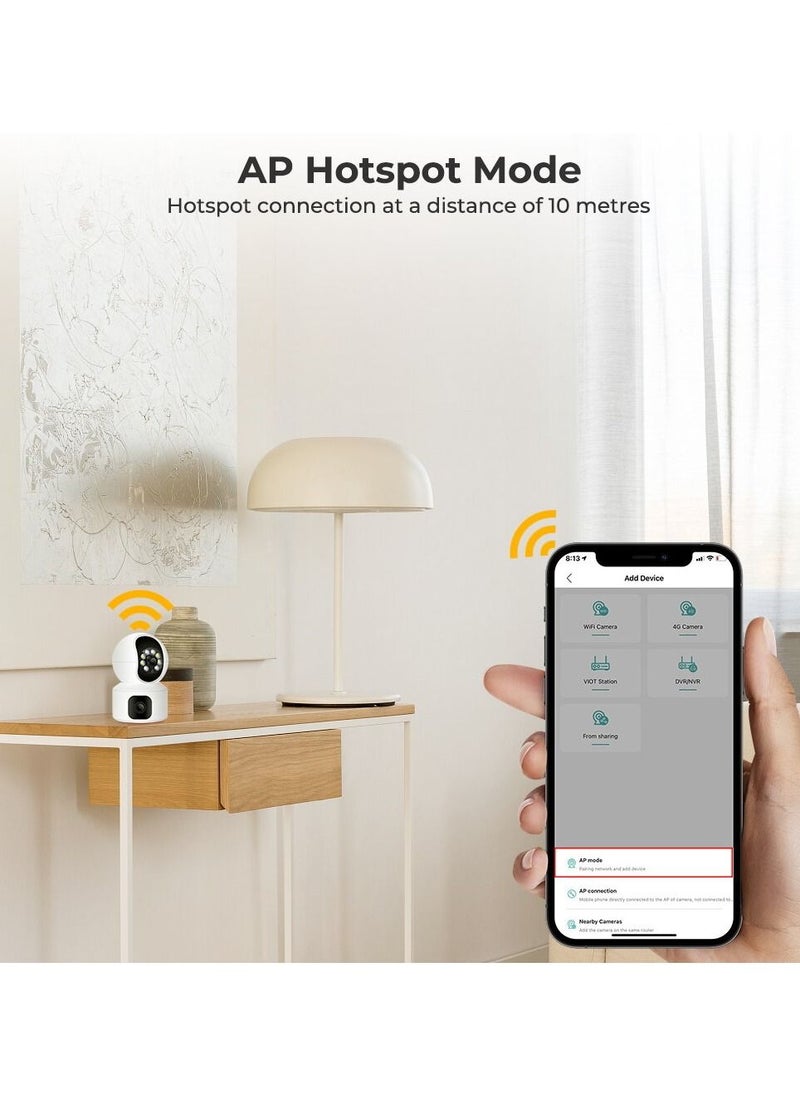 Crony - NIP-32 iCsee APP 4MP double-screen IP Camera Dual Lens WiFi Camera Dual Screen Baby Monitor Auto Tracking AI Human Detection IP Security Cameras - Image 1