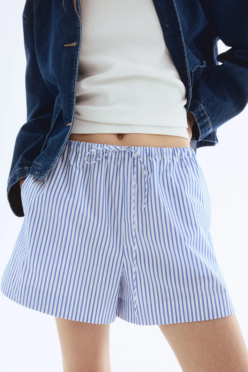 اتش اند ام Cotton drawstring shorts