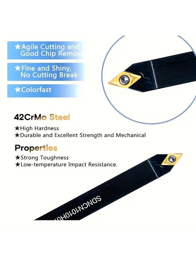 21 Pcs Lathe Machining Tools Set With Thread Clamps And Carbide Blades For Steel - Image 5