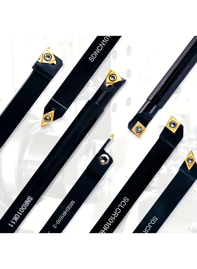 21 Pcs Lathe Machining Tools Set With Thread Clamps And Carbide Blades For Steel - Image 4