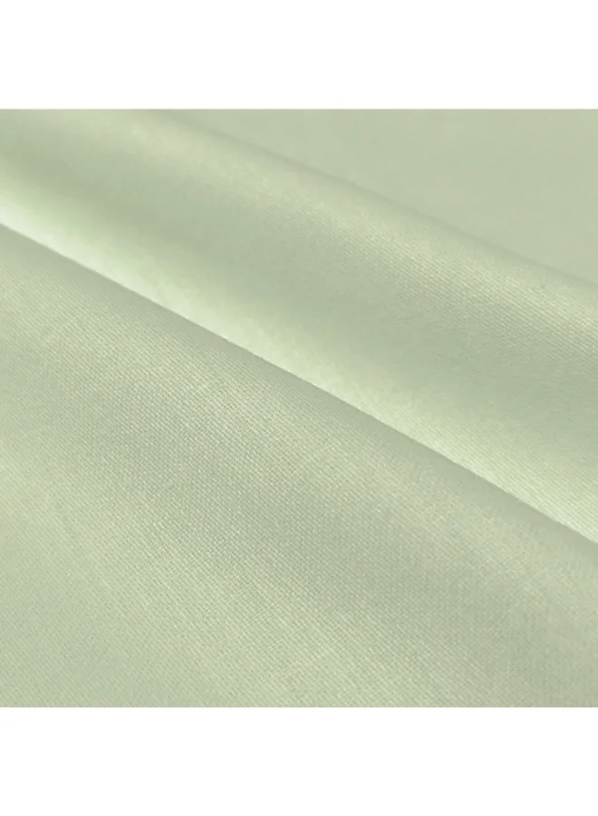 MULBERRY LIVING 100% Cotton Queen Fitted Bedsheet Set- 250 TC Serentiy Solids. 1 Sheet : 160x200x30cms / 2 Pillow Covers : 50x75 cms - Tea Green