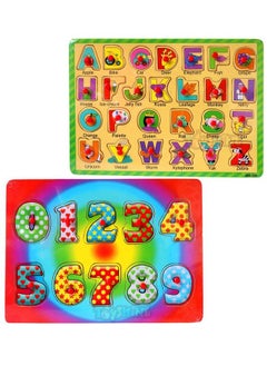 Wooden Abc Abd 123 Letters And Numbers Puzzle Toy Educational And Learning Toy Set 5