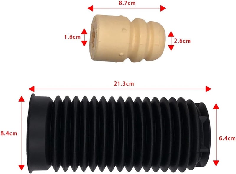 QASULER Car Front Shock Absorber Buffer Rubber Boot Set - Image 2