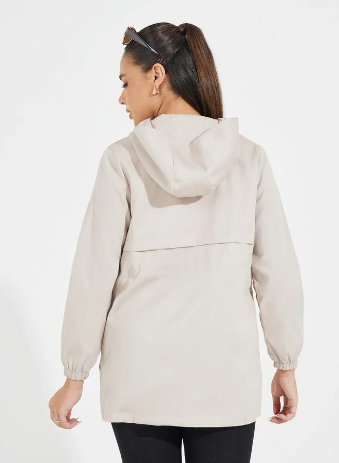 Styli Regular Fit Longline Utility Jacket with String
