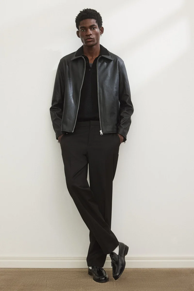 H&M Slim Fit Textured polo shirt