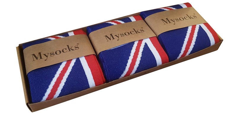 Mysocks جوارب ميسوك 3 أزواج تصميمات متعددة للرجال علم بريطانيا - Image 3