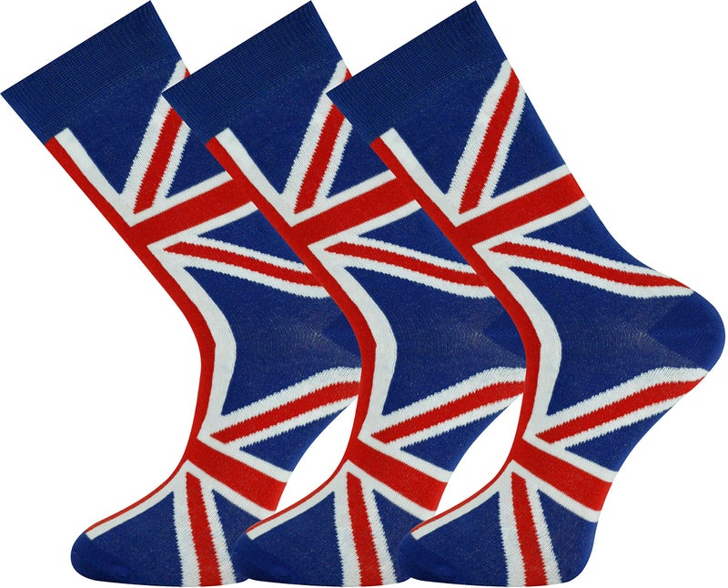 Mysocks جوارب ميسوك 3 أزواج تصميمات متعددة للرجال علم بريطانيا - Image 1