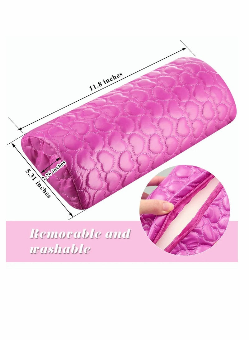 Excefore Hand Rest Cushion, Soft Detachable Nail Art Hand Pillow, PU Leather Salon Nail Hand Rest Cushion Hand Holder Manicure Arm Wrist Rest Holder for Nail Art Supplies 2 Pieces - Image 3