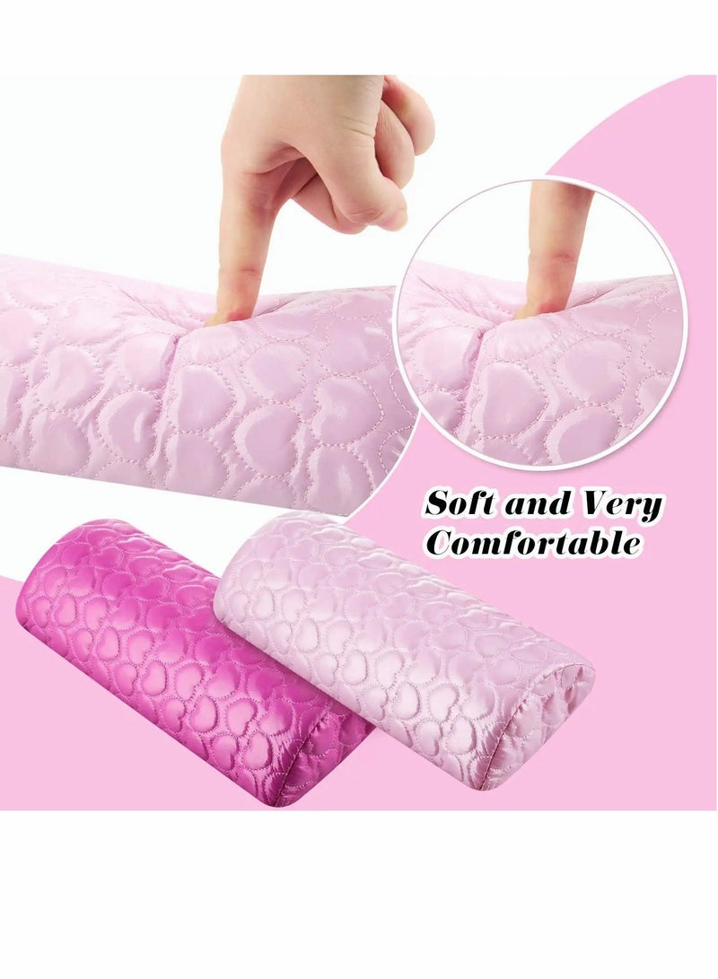 Excefore Hand Rest Cushion, Soft Detachable Nail Art Hand Pillow, PU Leather Salon Nail Hand Rest Cushion Hand Holder Manicure Arm Wrist Rest Holder for Nail Art Supplies 2 Pieces - Image 4